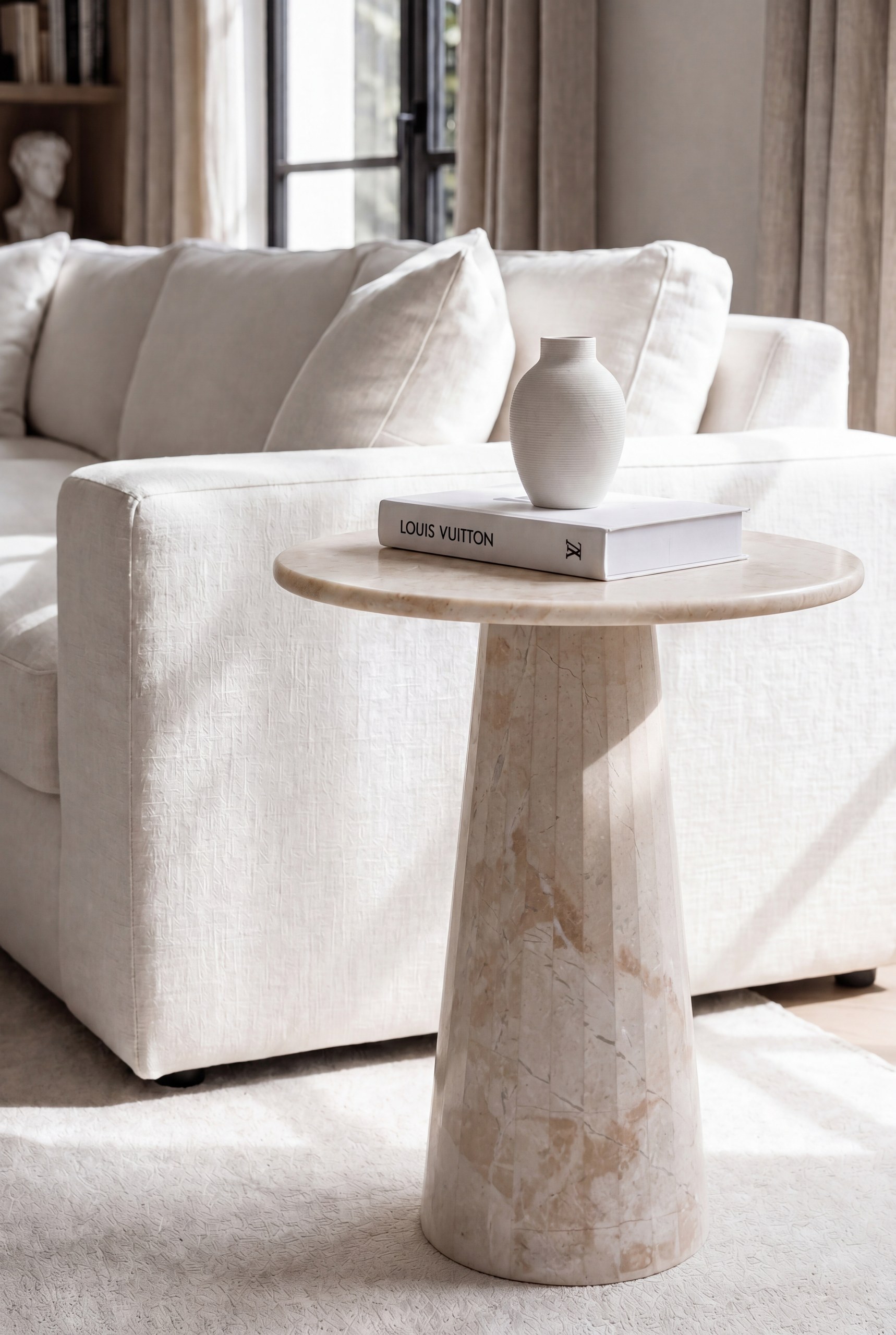 Rayne Jerusalem Stone Marble Side Table