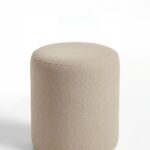 Mira Light Beige Round Pouf