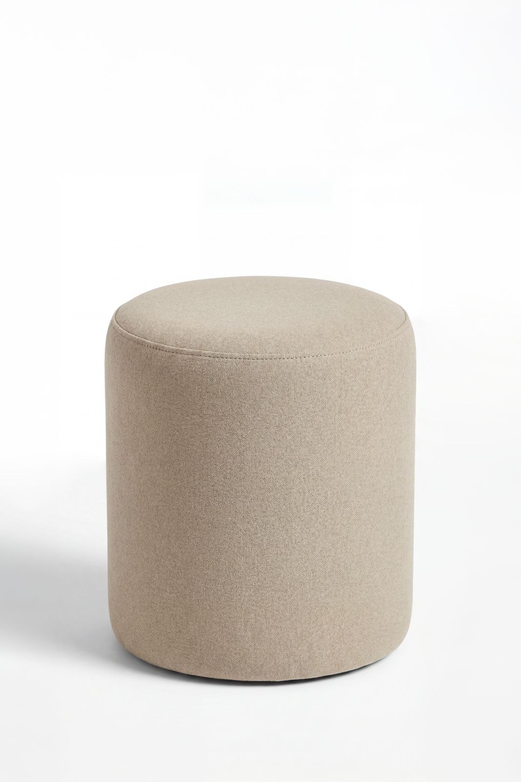 Mira Light Beige Round Pouf