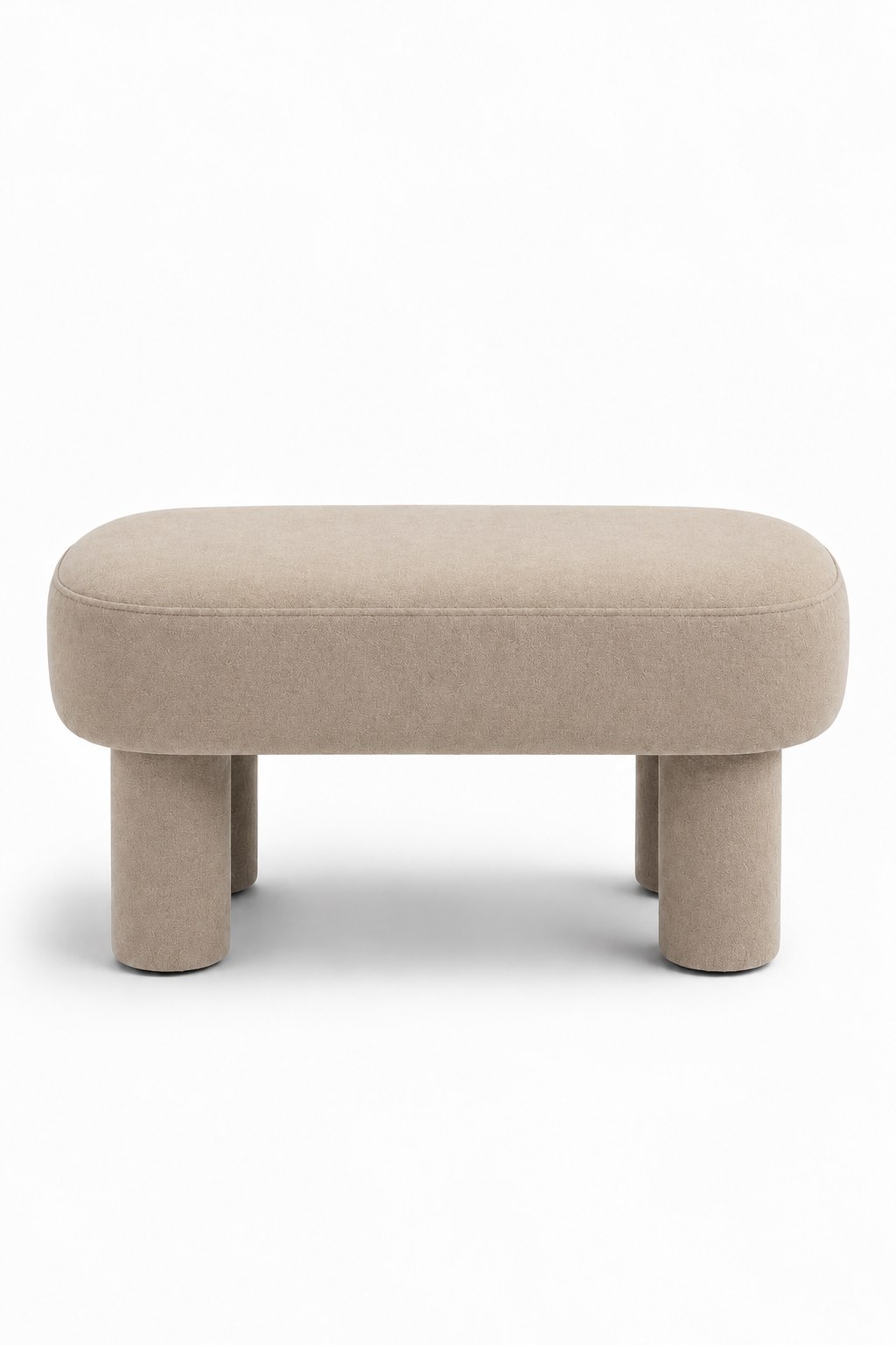 Modiva Light Beige Bench Pouf