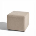 Noah Light Beige Cube Pouf