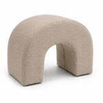 Rumi Light Beige Arch Ottoman (60x45 CM)