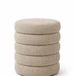 Sevil Light Beige Layers Storage Pouf