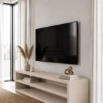 Nysa Light Beige Microconcrete TV Unit