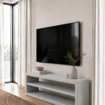 Nysa Light Grey Microconcrete TV Unit