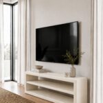 Nysa Off White Microconcrete TV Unit