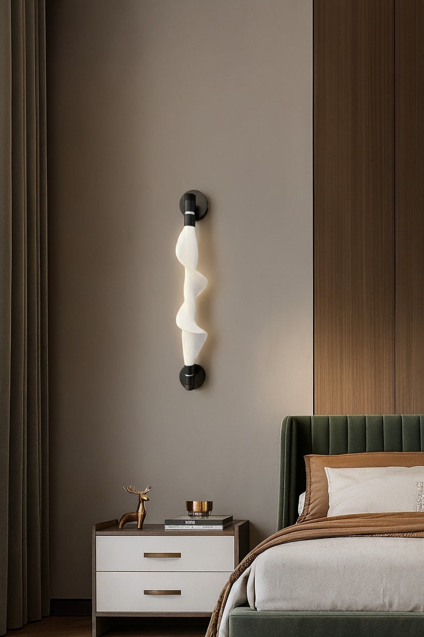 Helice Black Wall Light