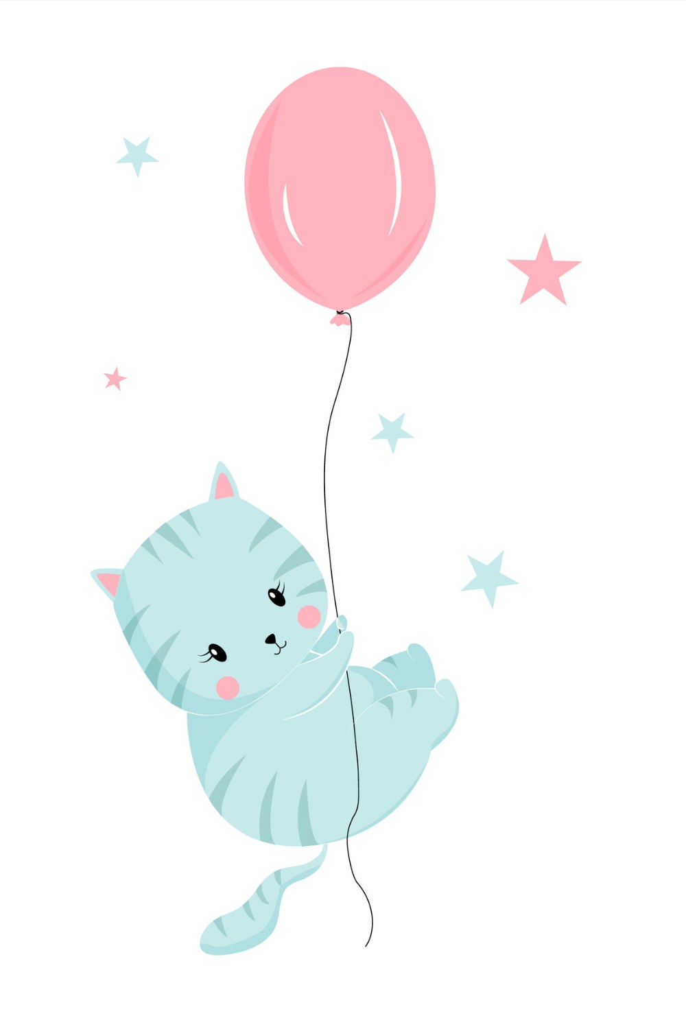 Balloon Kitten Wall Art - Image 2