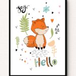 Hello Little Fox Wall Art