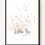 Little Fox Hearts Wall Art