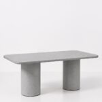 Alara Ash Grey Speckled Microconcrete Dining Table