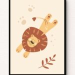 Playful Lion Wall Art