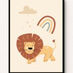 Rainbow Lion Wall Art