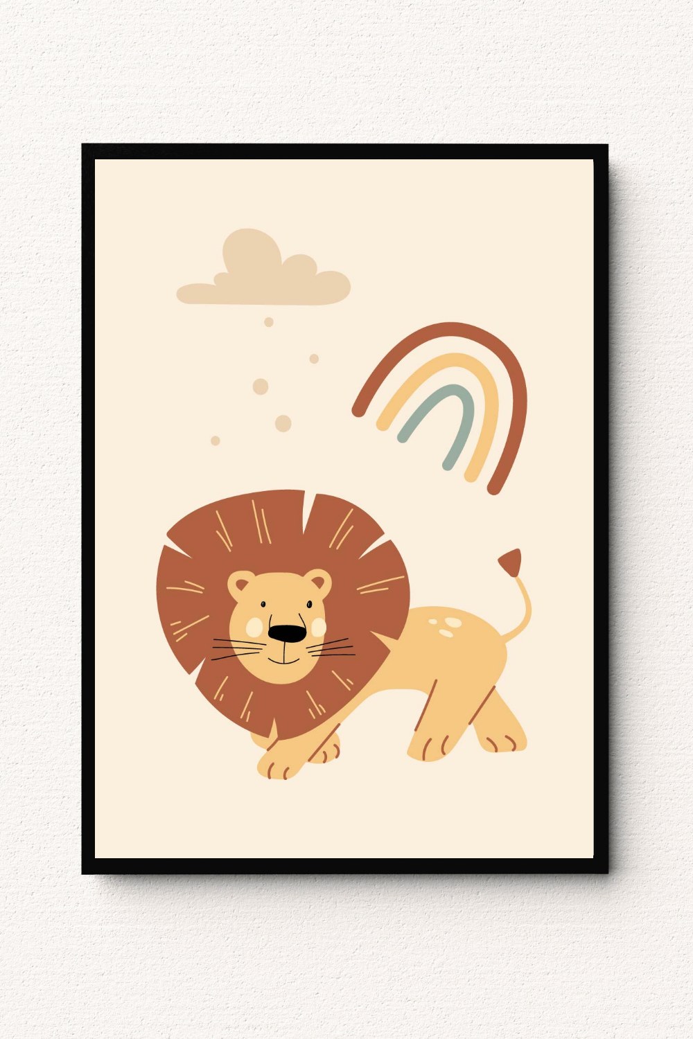 Rainbow Lion Wall Art