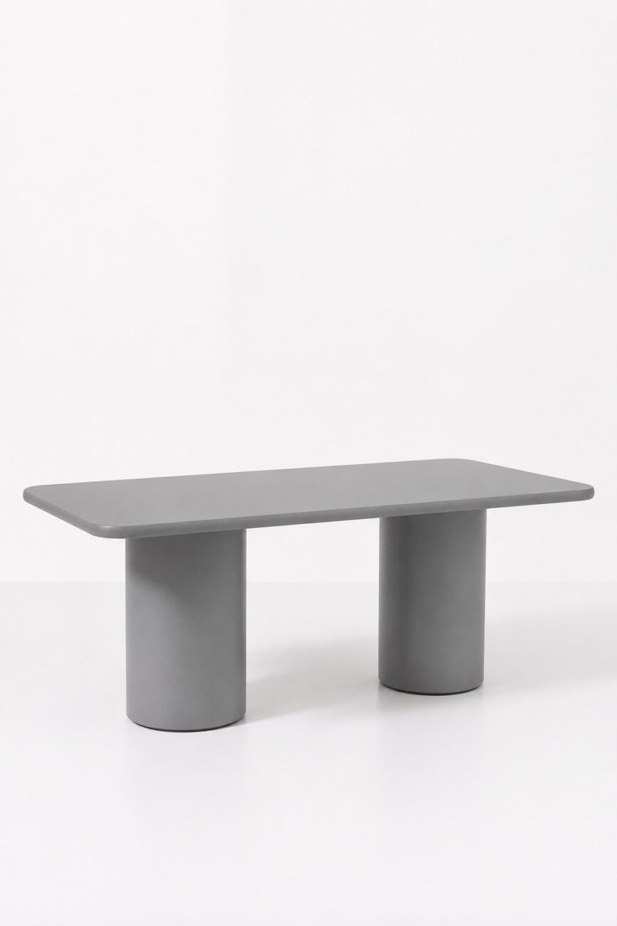 Alara Ash Grey Microconcrete Dining Table