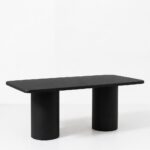 Alara Black Microconcrete Dining Table