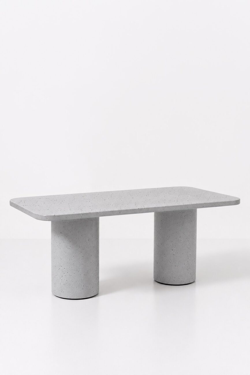 Alara Grey Speckled Microconcrete Dining Table