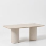 Alara Light Beige Microconcrete Dining Table