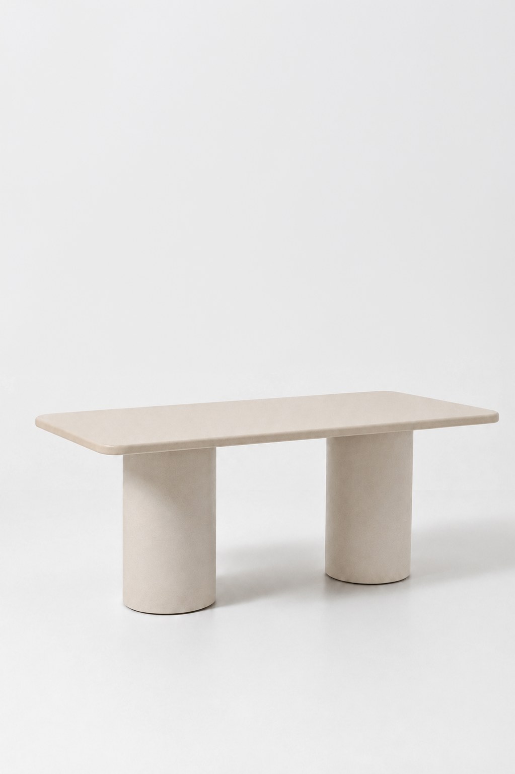 Alara Light Beige Microconcrete Dining Table