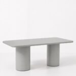Alara Light Grey Microconcrete Dining Table