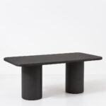 Alara Midnight Grey Microconcrete Dining Table