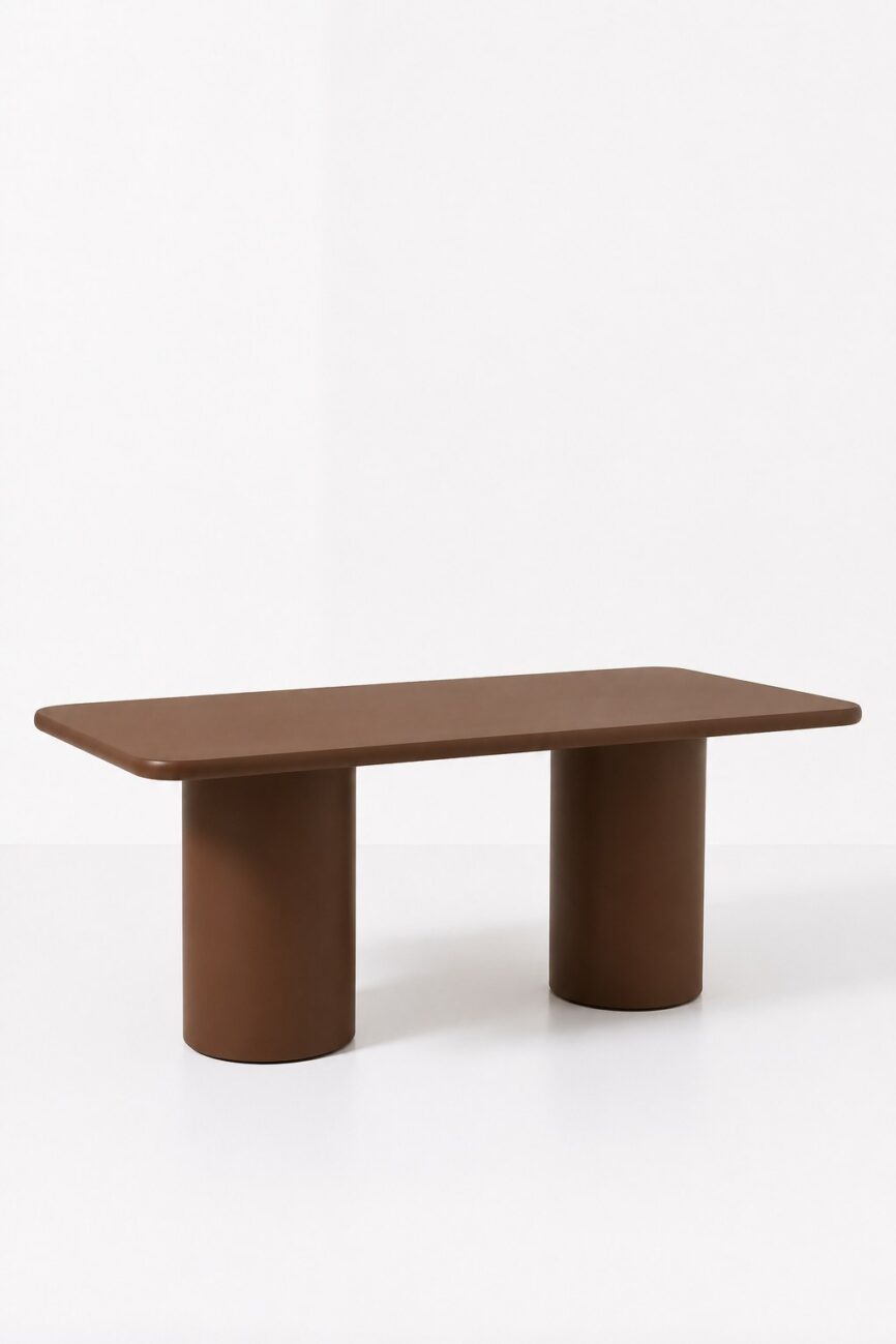 Alara Mocha Microconcrete Dining Table