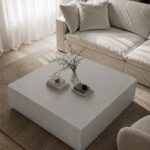Felicity Light Grey Microconcrete Square Coffee Table