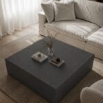 Felicity Midnight Grey Microconcrete Square Coffee Table