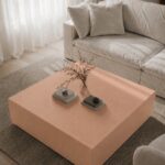 Felicity Peach Microconcrete Square Coffee Table