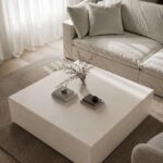 Felicity Off White Speckled Microconcrete Square Coffee Table
