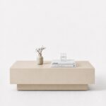 Azalea Light Beige Microconcrete Coffee Table