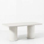 Alara Off White Speckled Microconcrete Dining Table