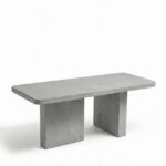 Santorini Ash Grey Speckled Microconcrete Dining Table