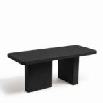 Santorini Black Microconcrete Dining Table