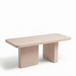 Santorini Ivory Cream Microconcrete Dining Table