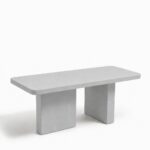 Santorini Light Grey Microconcrete Dining Table
