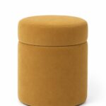 Elira Mustard Storage Pouf
