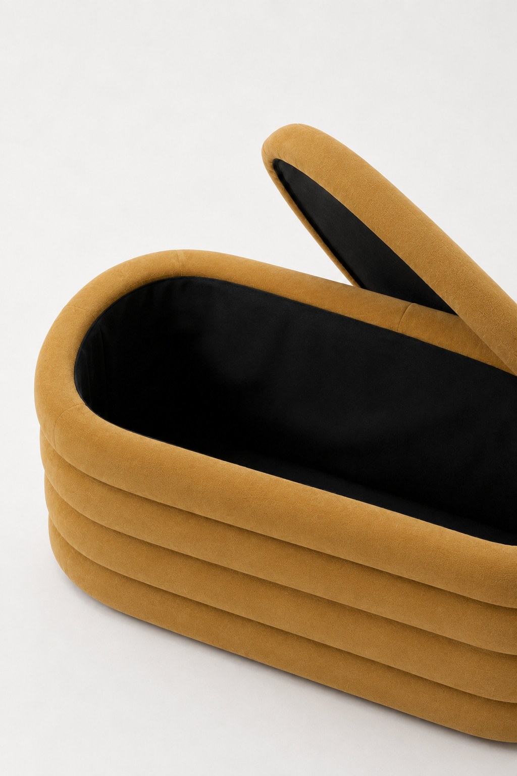 Sevil Mustard Layered Storage Bench - Image 2