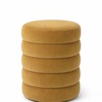 Sevil Mustard Layers Storage Pouf