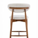 Alto Almond Beige Upholstered Bar Stool