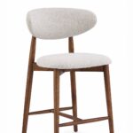 Alto Almond Beige Upholstered Bar Stool