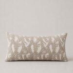 Alune Taupe Brushstroke Rectangle Cushion Cover
