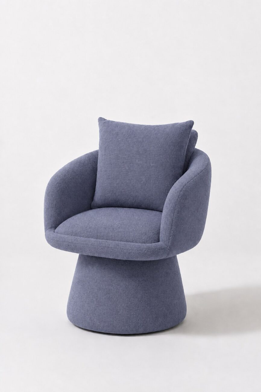 Alune Dusty Blue Accent Chair