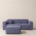 Aysun Dusty Blue Modular Sofa with Ottoman