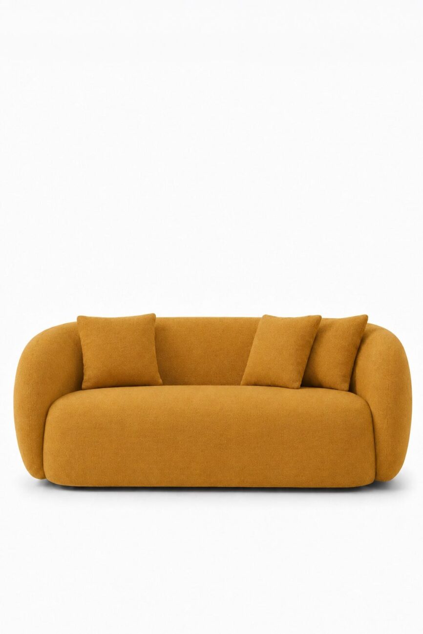 Amanti Mustard 3 Seater Sofa