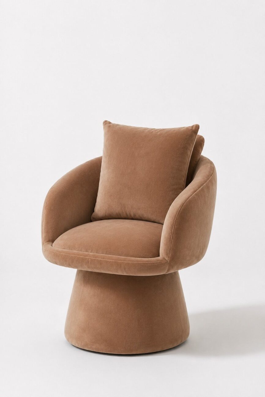 Alune Camel Brown Accent Chair