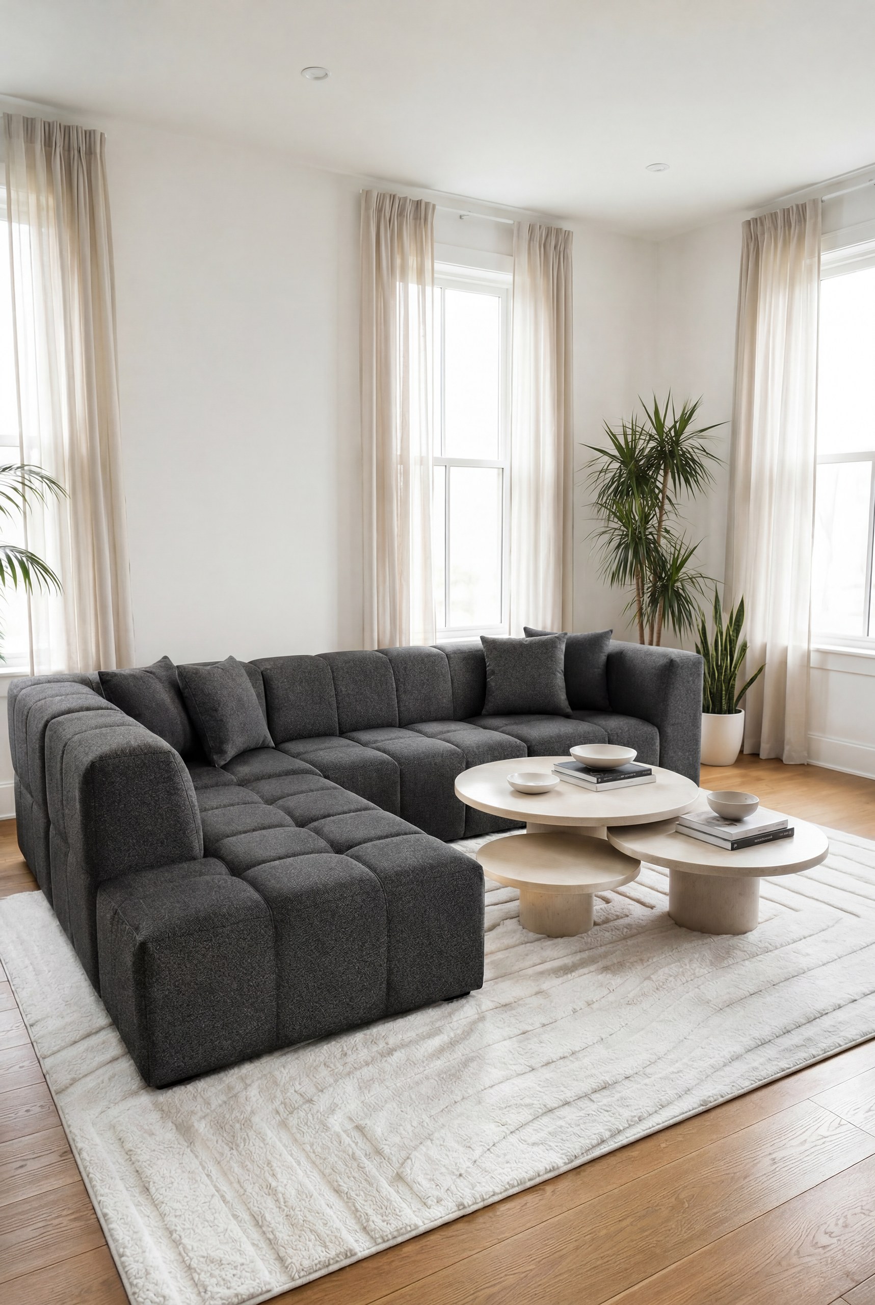 Marisa Charcoal L-Shape Sofa - Image 2