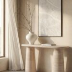 Alessia Travertine Console Table