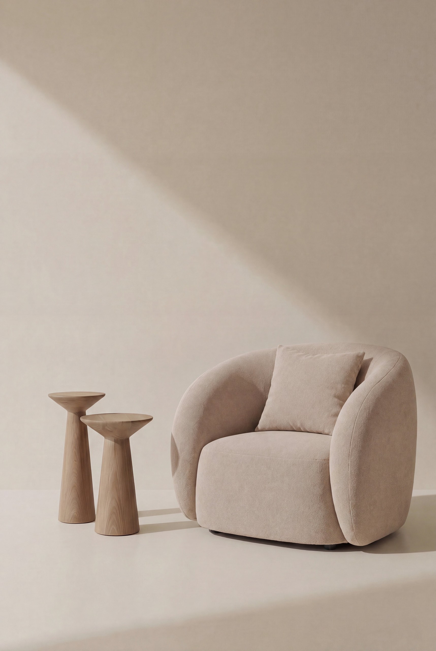 Amanti Light Beige Lounge Sofa Chair