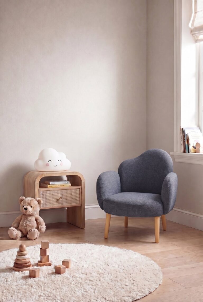 Arlisse Dusty Blue Kids Lounge Chair